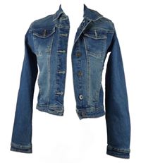 Dámská modrá riflová crop bunda Colloseum 