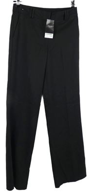 Nové - Dámské černé strukturované společenské kalhoty Next 