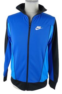 Dámská safírovo-černá sportovní funkční propínací mikina Nike 