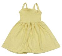 Žluté žabičkované froté šaty F&F