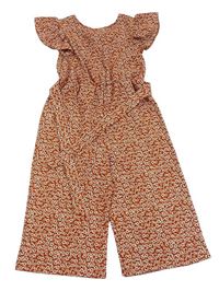 Rezavý květinový kalhotový overal Matalan