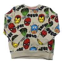 Béžová mikina s Avengers zn. Marvel