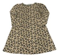 Béžové šaty s leopardím vzorem Matalan