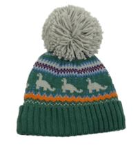 Zeleno-barevná čepice s dinosaury a vzorem George vel.98-116