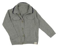 Šedý propínací svetr George