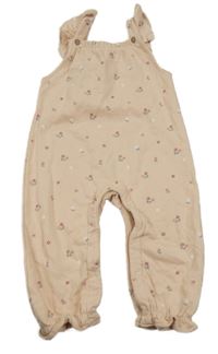 Světlerůžové květinové laclové tepláky M&S