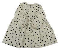 Smetanové teplákové šaty s flíčky F&F