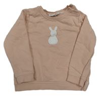 Světlerůžová mikina s králíčkem 