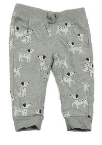 Šedé tepláky s pejsky 