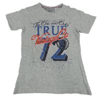 Šedé tričko s potiskem C&A