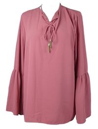 Dámská růžová halenka s rozšířenými rukávy Piazzaitalia