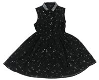 Černé šifonoév šaty s hvězdami George