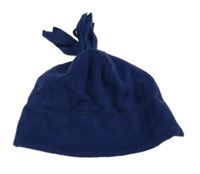 Tmavomodrá fleecová čepice s třásněmi zn. Pocopiano