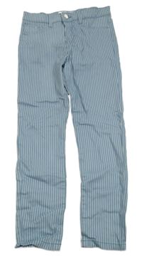 Světlemodro-bílé pruhované skinny rifle Denim Co.