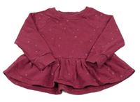 Vínová puntíkatá mikina Next