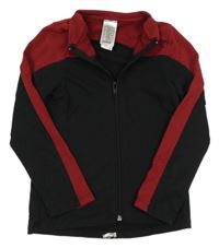 Bordó-černá sportovní propínací mikina Decathlon