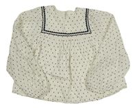 Bílá puntíkatá halenka Mango