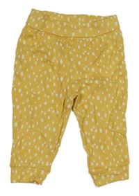 Žluté puntíkaté lehké tepláky Primark