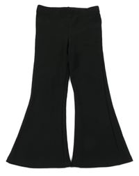 Černé žebrované flare legíny Primark