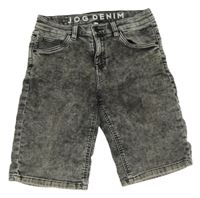 Šedočerné teplákovo/riflové kraťasy C&A