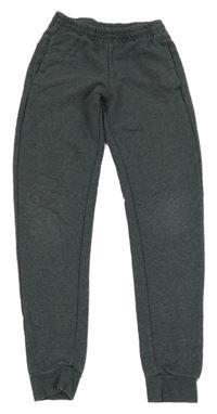 Tmavošedé melírované tepláky Adidas