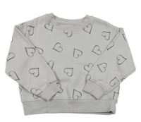 Levandulová mikina se srdíčky Primark