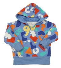 Modro-barevná mikina s čísly a kapucí Primark