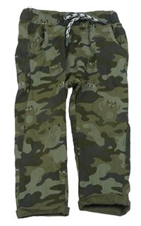 Khaki army tepláky s příšerkami C&A