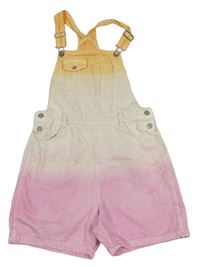 Bílo-růžovo-oranžové riflové laclové kraťasy Denim Co. 