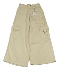 Béžové cargo volné rifle Primark