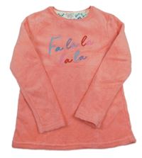 Korálová chlupatá mikina s nápisem Primark