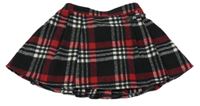 Černo-červeno-bílá kostkovaná vlněná sukně St. Bernard