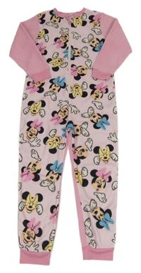Růžový fleecový overal s Minnií Disney 