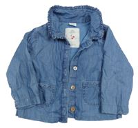 Modrý plátěný jarní kabátek Next