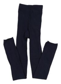 Tmavomodré punčocháče bez šlapiček Tchibo 