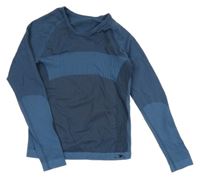 Modro-tmavomodré spodní funkční triko 