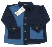 Nové - Tmavomodro-modrá riflová bunda So Cute