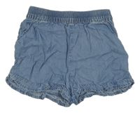 Světlemodré lehké riflové kraťasy Okaidi 