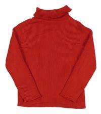 Červený žebrovaný svetrový rolák George 