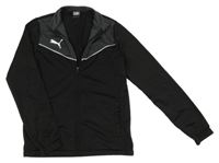 Černo-šedá propínací mikina s logem Puma