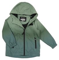 Zelenošedá šusťáková jarní bunda s kapucí F&F