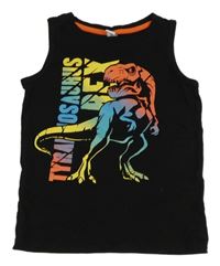Černé tílko s dinosaurem DopoDopo 