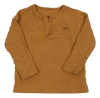 Béžové triko s liškou Tu