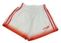 Bílo-červené sportovní kraťasy s logem O´neills