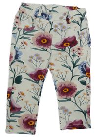 Bílé tregíny s květy H&M