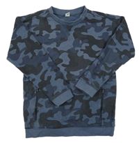 Modro-šedá army mikina Tu