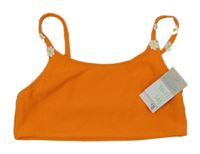 Nové - Oranžová plavková podprsenka s kytičkami Primark