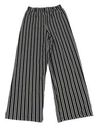 Černo-bílé pruhované culottes kalhoty Sinsay