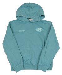 Světlemodrá mikina s nápisem a kapucí H&M