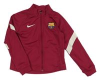 Tmavorůžová propínací sportovní mikina FCB Nike